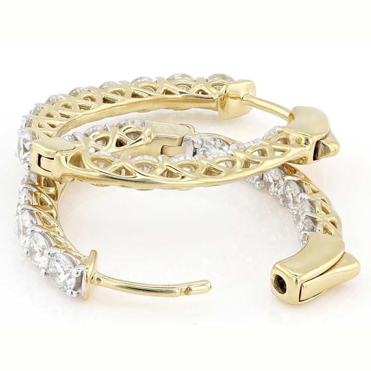Lab-Grown Diamond Inside-Out Hoop Earrings 3ctw In 14K Gold Over
Sterling Silver
