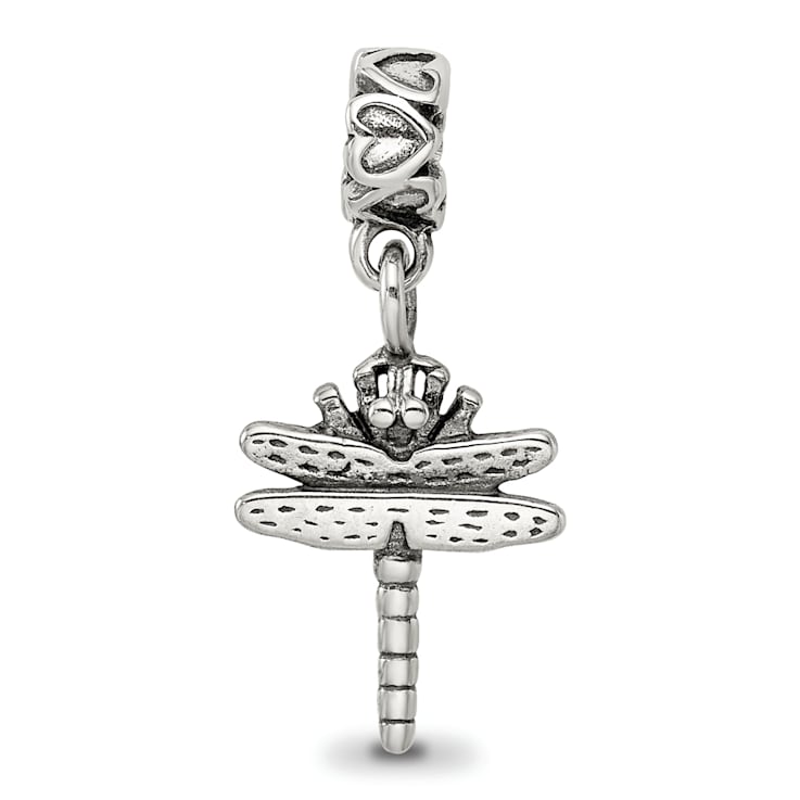Sterling Silver Dragonfly Dangle Bead