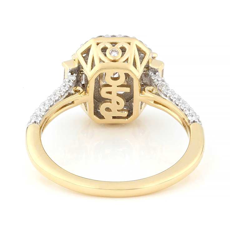 Sparkling Lab-Grown Diamond Halo Ring In 14K Gold