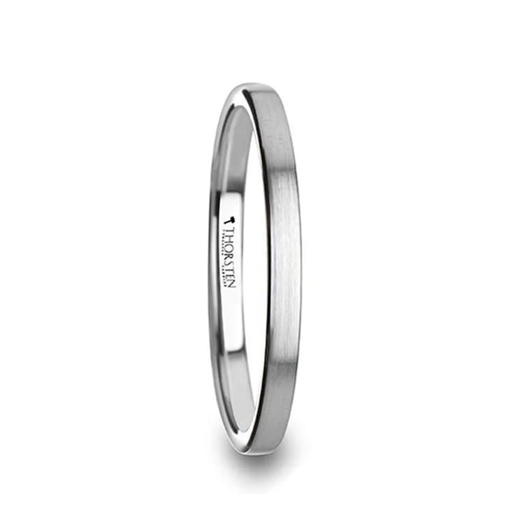 MERCURY Flat Brushed Finish Tungsten Wedding Ring 2mm
