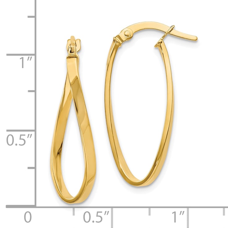 Hollow Hoop Earrings Set 10K Yellow Gold