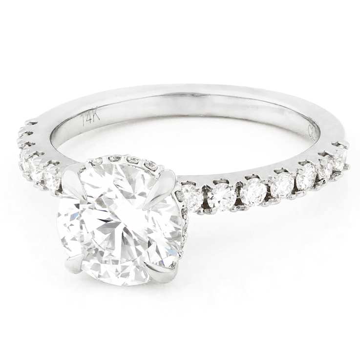 Lab-Grown Diamond Solitaire Ring In 14K White Gold 2.50ctw