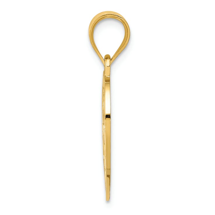 14k Yellow Gold 3 Children in Heart Charm