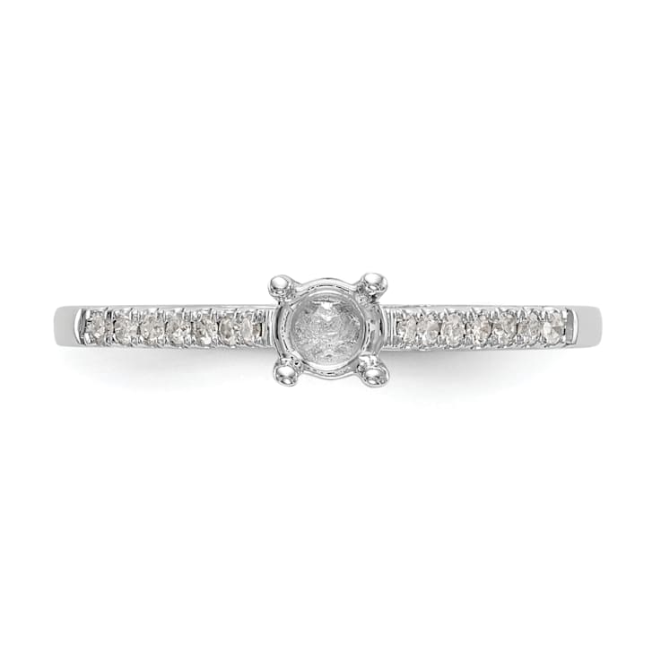 Rhodium Over 14K White Gold First Promise Diamond Promise/Engagement
Ring 0.18ctw
