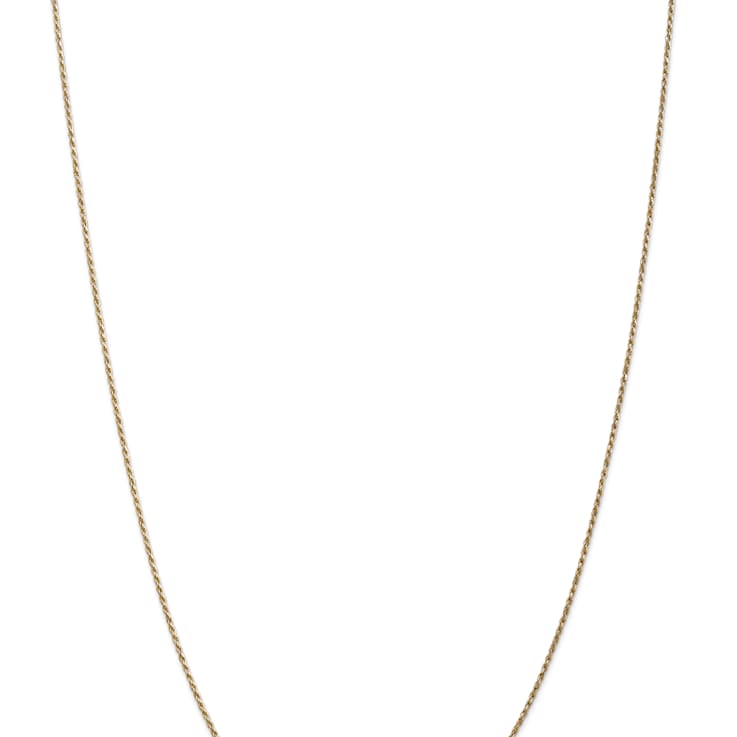 14k Yellow Gold 1.15mm Solid Diamond-Cut Rope 24 Inch Chain