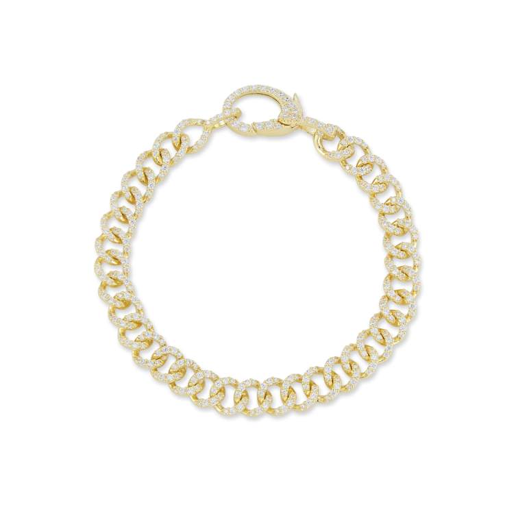Sterling Statements 14K Yellow Gold Over Sterling Silver with Bella
Luce® Curb Chain Bracelet