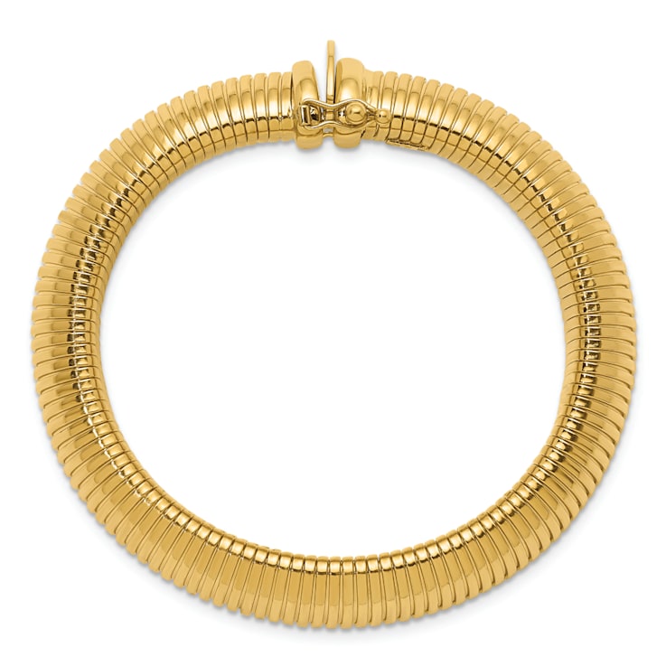 14K Yellow Gold 14.7mm 7.25 inch Omega Bracelet