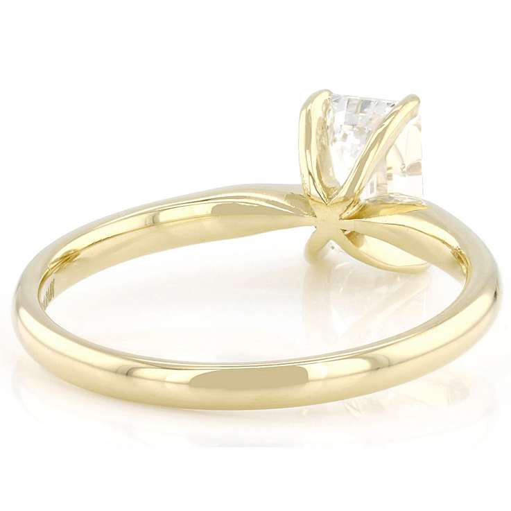 Lab-Grown Diamond Emerald-Cut Solitaire Ring In 14K Gold 1.10ct