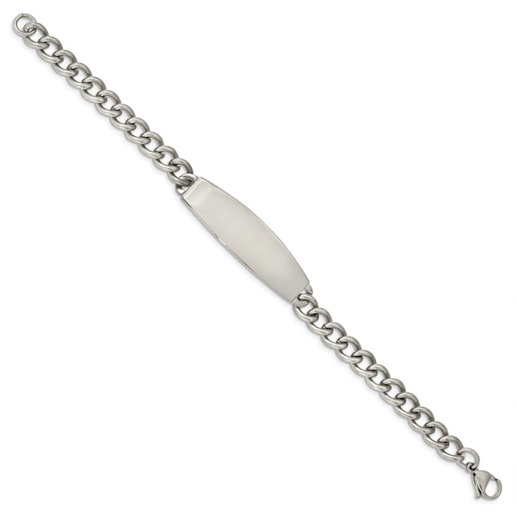 Stainless Steel Polished 8.25 Inch ID Bracelet