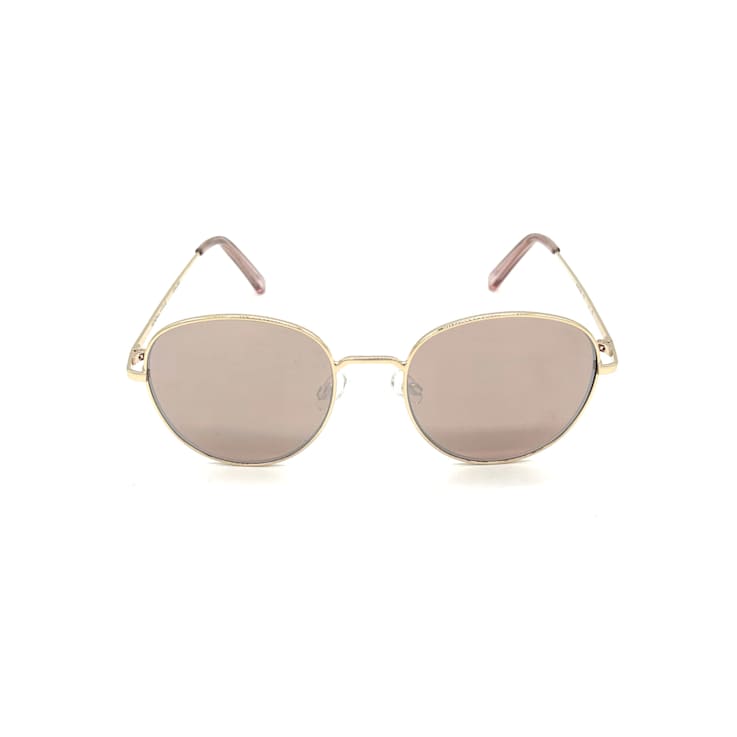 Kendall + Kylie Gold Round Frame/ Pink Lenses Sunglasses