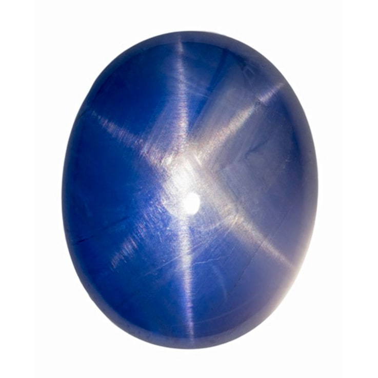 Star Sapphire Loose Gemstone Unheated 14.0x7.3mm Oval Cabochon 13.8ct