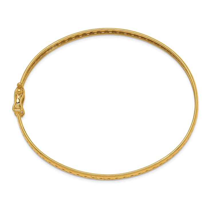 14K Yellow Gold Polished Safety Clasp 4.75mm Bangle