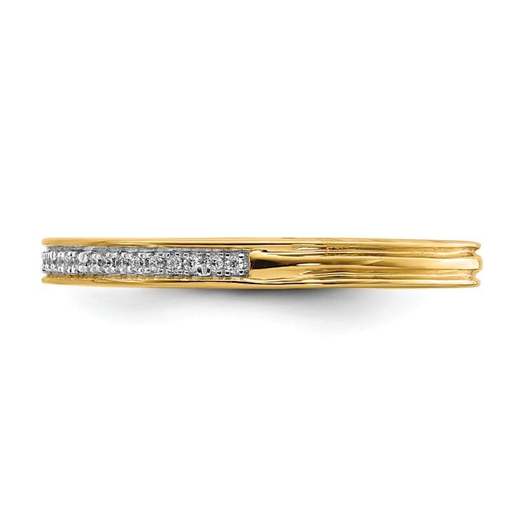 14K Yellow Gold Stackable Expressions Diamond Ring 0.096ctw