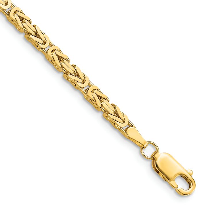 10k Yellow Gold 2.5mm Byzantine Link Bracelet