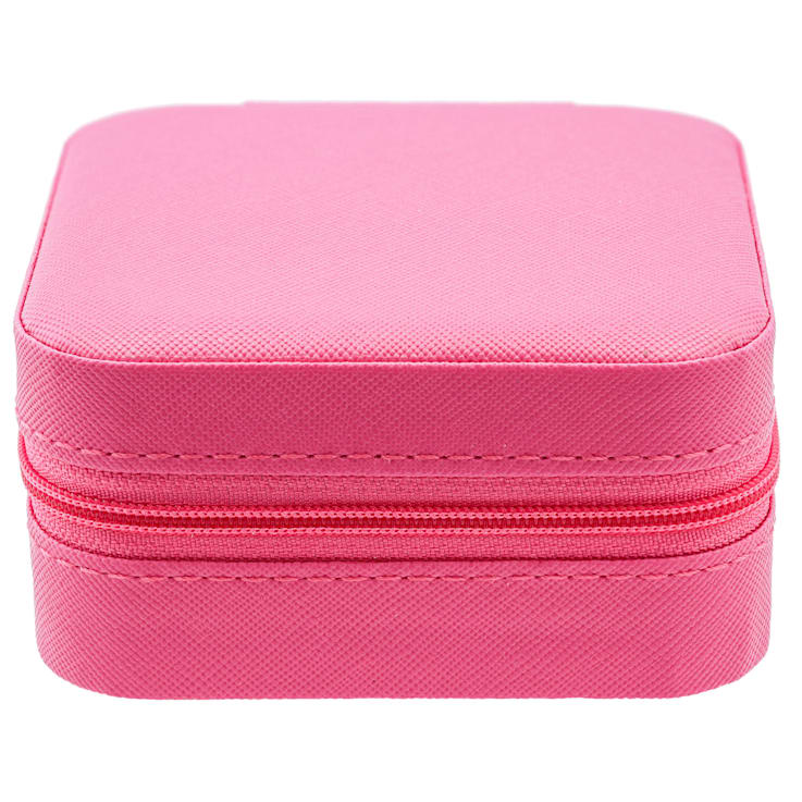 Berry Pink Travel Size Jewelry Box with Cleaning Cloth
