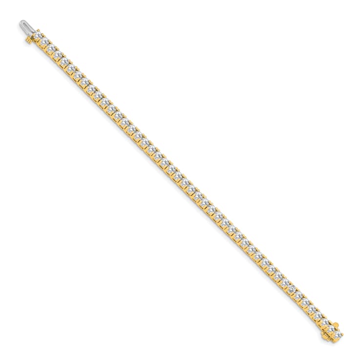14K Yellow and White Gold Lab Grown Diamond VS/SI GH, Tennis Bracelet