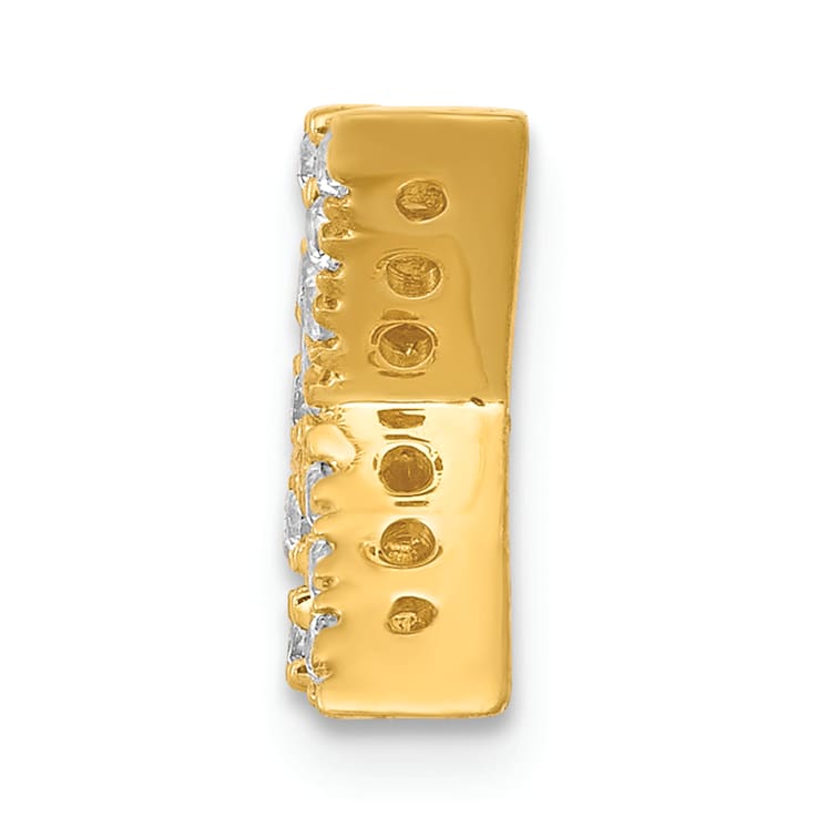 14K Yellow Gold Diamond Letter K Initial Charm