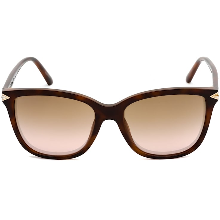 Swarovski Dark Havana Brown Frame / Brown Gradient Lens Sunglasses