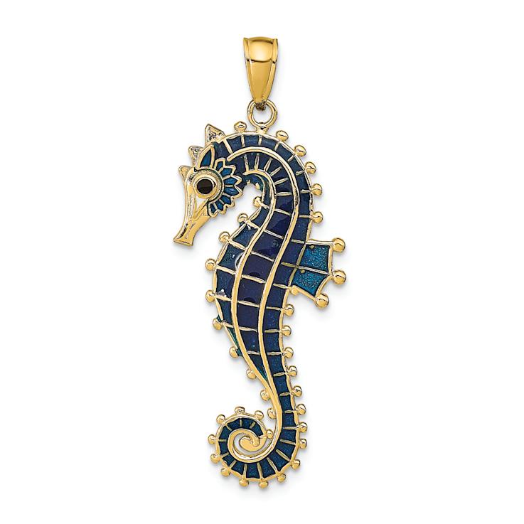 Seahorse pendant gold on sale