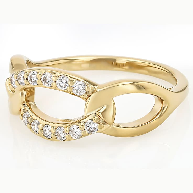 Meaningful Lab-Grown Diamond Crossover Ring 0.25ctw In 14K Gold Over
Sterling Silver