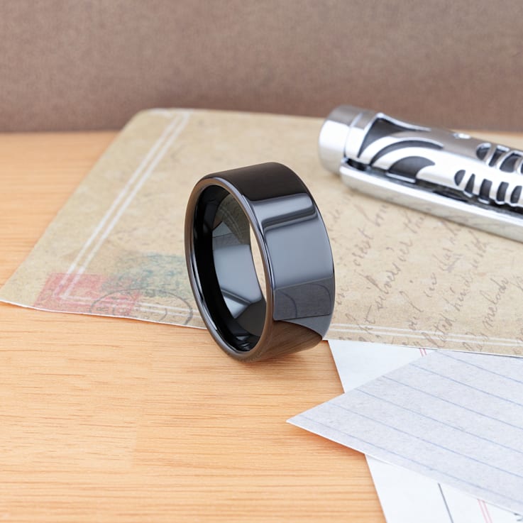 MORPHEUS Flat Black Tungsten Ring 8mm