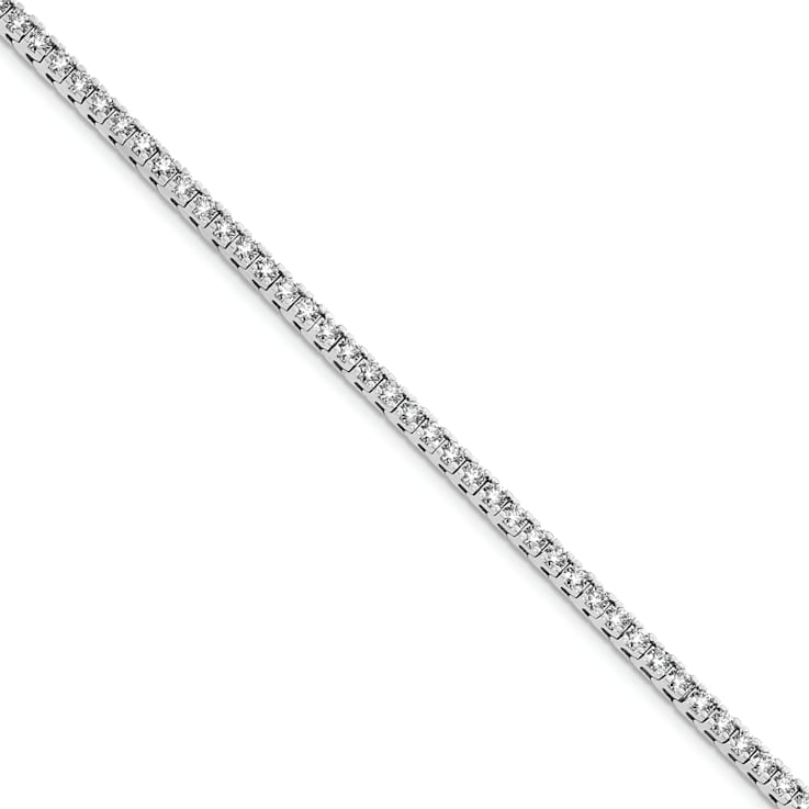 Rhodium Over 14K White Gold 5.00 ct. Near Colorless Moissanite 4 Prong
Tennis Bracelet
