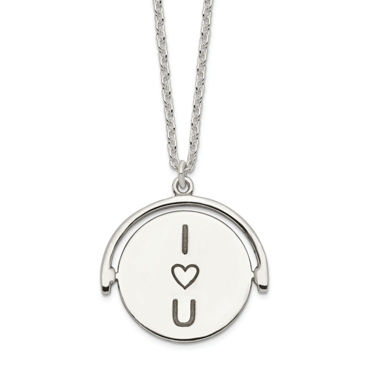Sterling Silver I Love You Forever Necklace