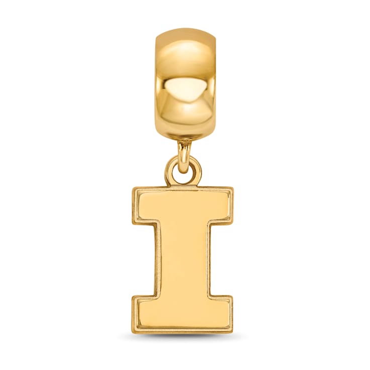 14K Yellow Gold Over Sterling Silver LogoArt University of Illinois
Small Dangle Bead