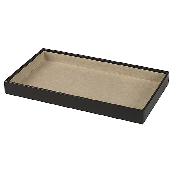 Vault 1.5 inch Deep Jewelry Tray Black By Wolf