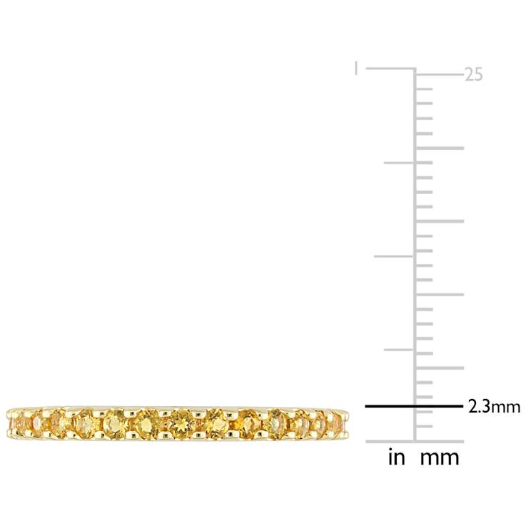Citrine 10K Yellow Gold Eternity Ring 1.28ctw