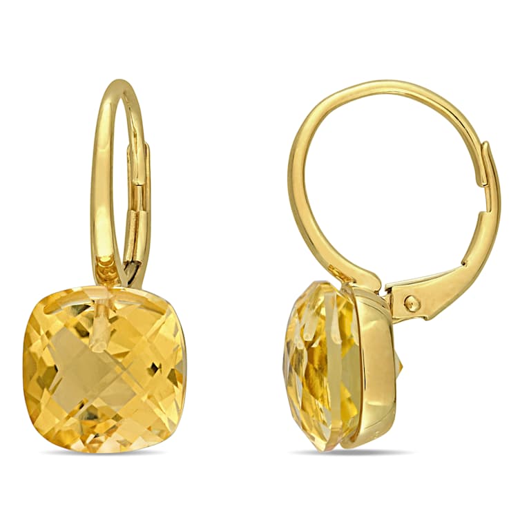 Citrine 14K Yellow Gold Earrings 8.00ctw