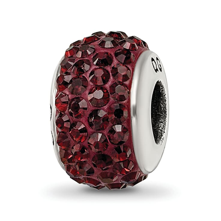 Sterling Silver Reflections Brown Full Preciosa Crystal Bead