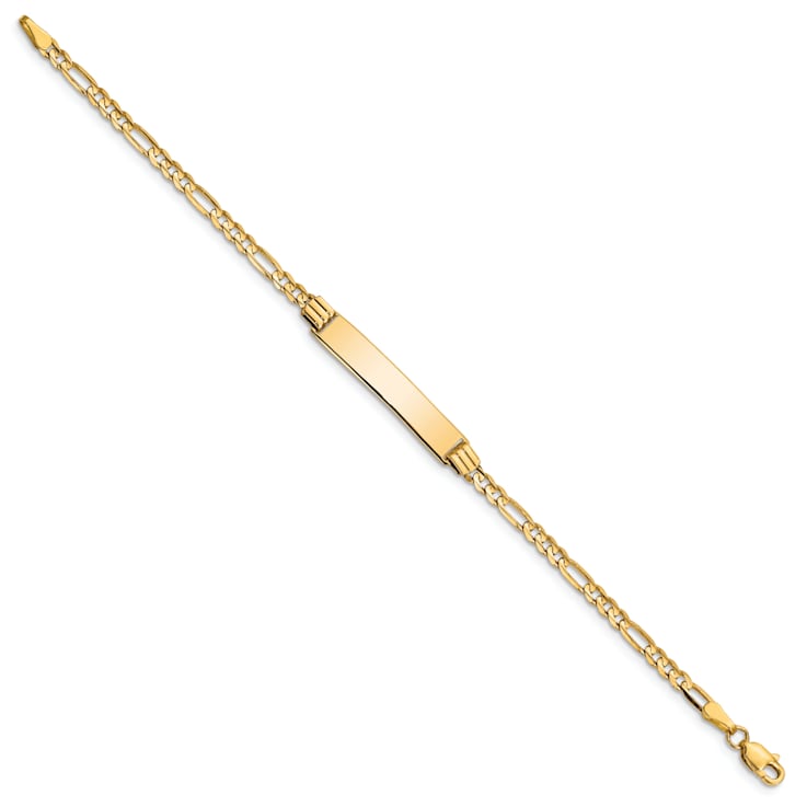 14k Yellow Gold Children's Figaro Link ID Bracelet