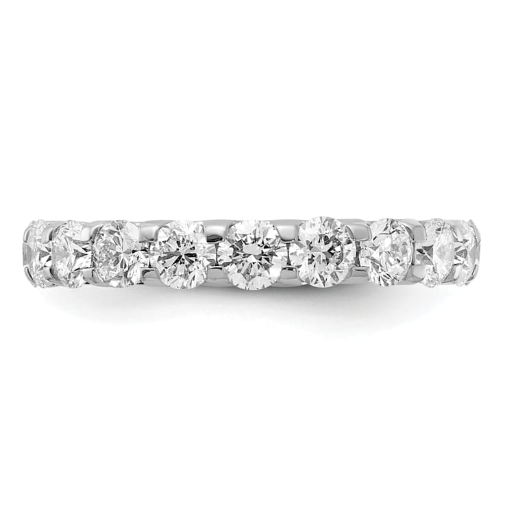 Rhodium Over 14K White Gold Lab Grown Diamond SI+, H+, Eternity Band