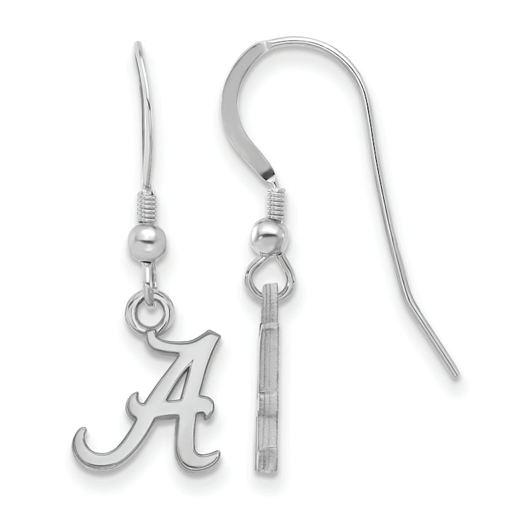 Rhodium Over Sterling Silver  LogoArt University of Alabama Extra Small
Dangle Earrings