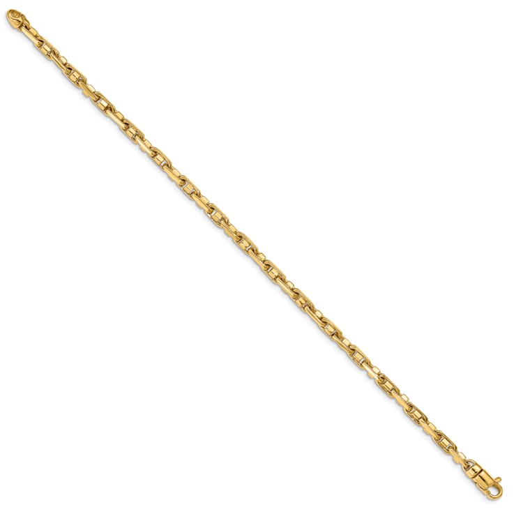 14k Yellow Gold 3.8mm Polished Fancy Link Bracelet