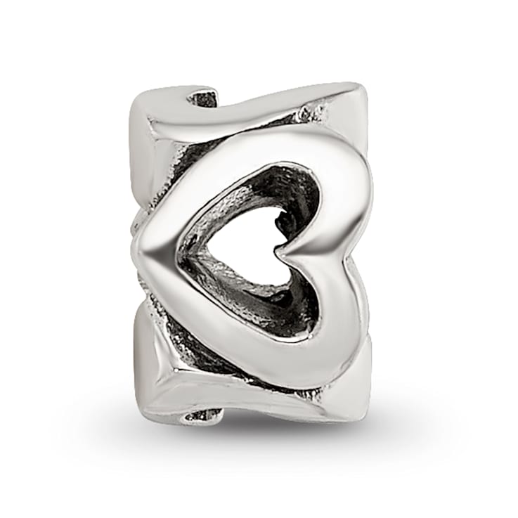 Sterling Silver Hearts Bead