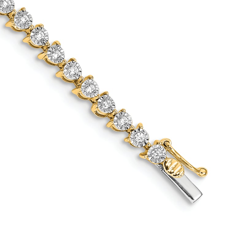 14k Yellow Gold and 14k White Gold with Rhodium over 14k Yellow Gold
Diamond Bracelet