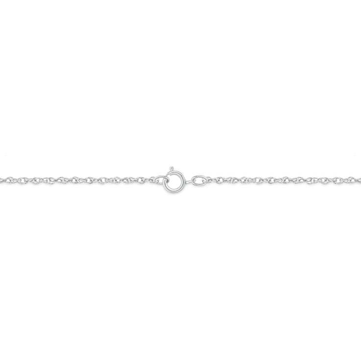 Diamond Bar Necklace In 10K White Gold 0.20ctw