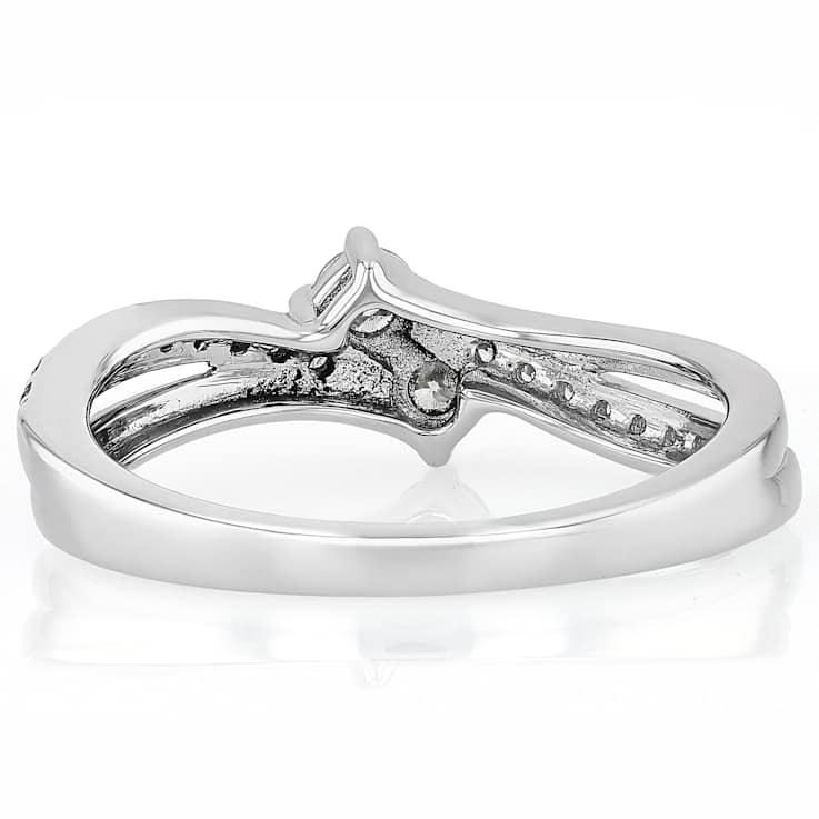 Lab Grown Diamond Crossover In Sterling Silver