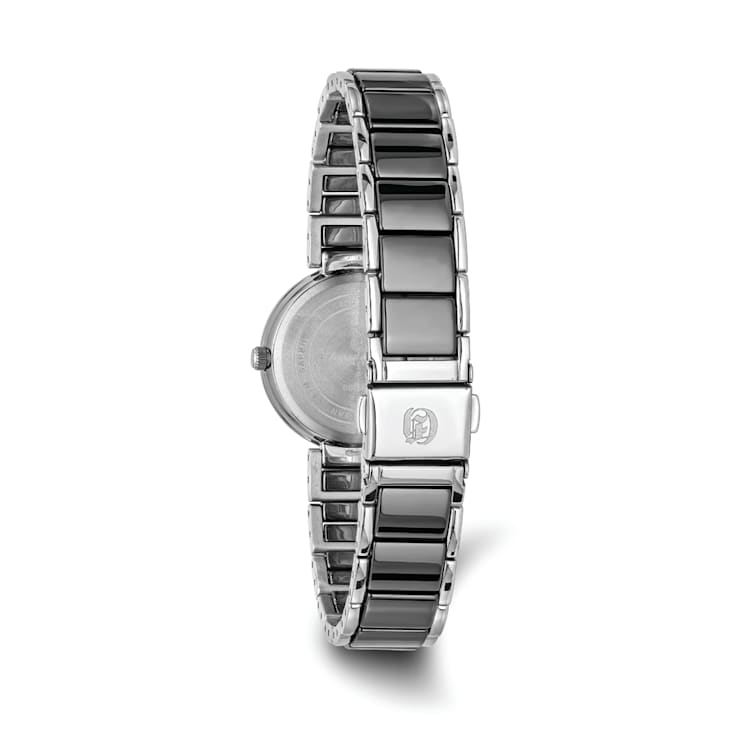 Ladies Charles Hubert Titanium and Ceramic Black Dial Watch