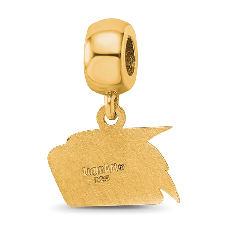 14K Yellow Gold Over Sterling Silver LogoArt Georgia Southern University
Dangle Bead