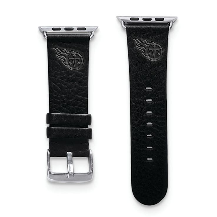 Gametime Tennessee Titans Leather Band fits Apple Watch (38/40mm S/M
Black). Watch not included.