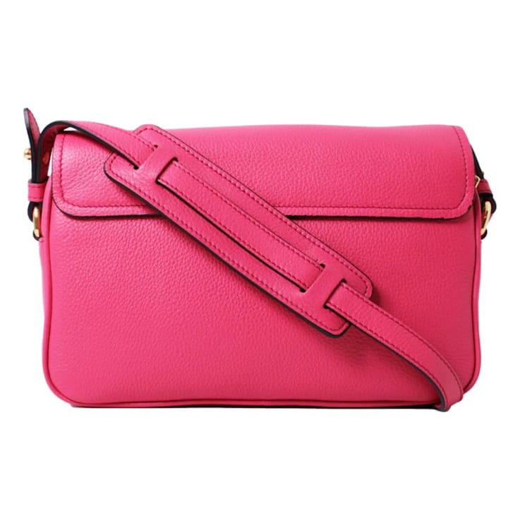 Prada Vitello Phenix Peonia Leather Flap Crossbody Bag - 17SPQA