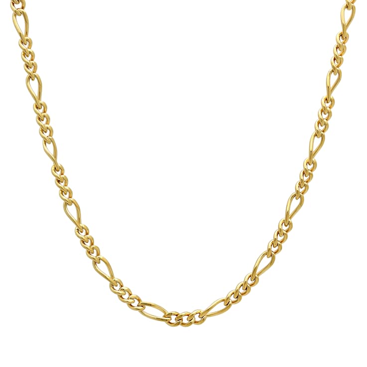 Robert Alton Men's Yellow Figaro Chain Necklace 3.50mm In Ion-Plated
Stainless Steel 24 Inch