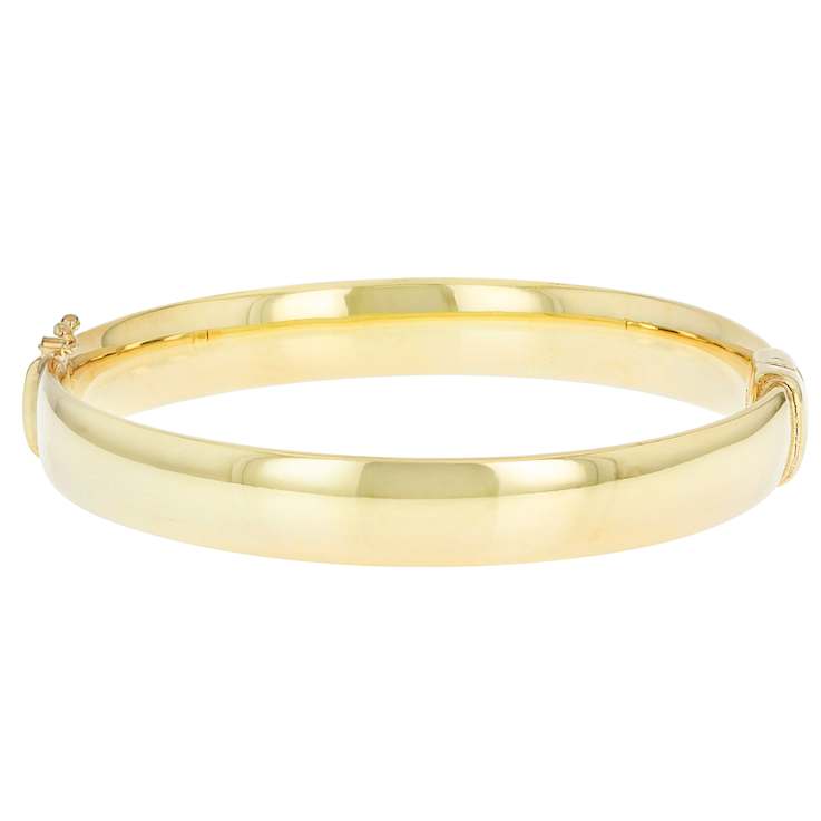 Classic Polished Bangle Bracelet In 18K Gold Over Sterling Silver