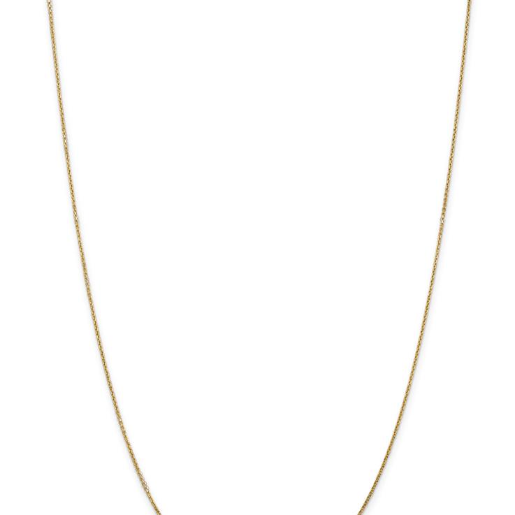 14k Yellow Gold 0.95mm Diamond Cut Cable Chain 30 Inches