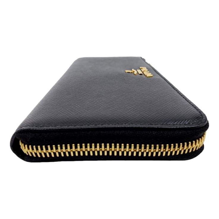 【新品未開封・送料無料】 Prada Saffiano Long Continental Zip Wallet Black Leather 小物