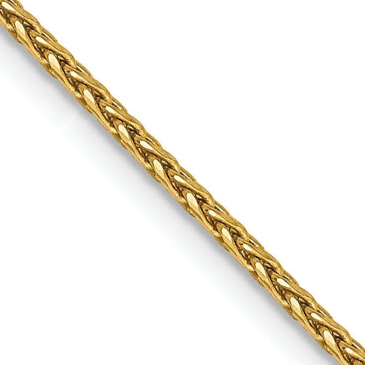 14k Yellow Gold 1.4mm Solid Diamond-Cut Parisian Wheat 30 Inch Chain