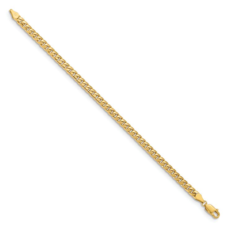10k Yellow Gold 4.3mm Solid Miami Cuban Link Bracelet